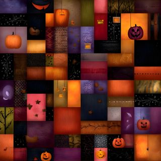an image of halloween pumpkins and jack - o'- lanternes in different colors Halloween Celtic Tiles Custom Halloween, Tablet, maroon