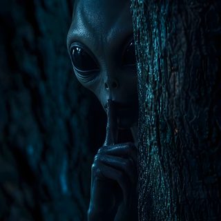 an alien is peeking out from behind a tree in the dark, with its eyes wide open Alien Halloween Alien Iphone, black