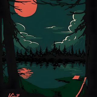 an image of a camp crystal lake poster Camp Crystal Lake Halloween black