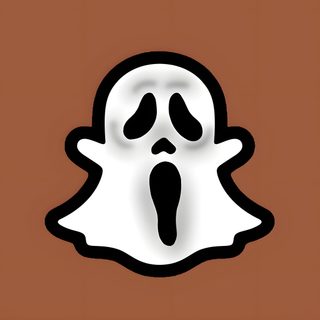 a white ghost with its mouth open and tongue out in front of an orange background Halloween Snapchat Halloween Phone Theme Ideas, Snapchat App Icons, Halloween Themed Phone Icon, sienna