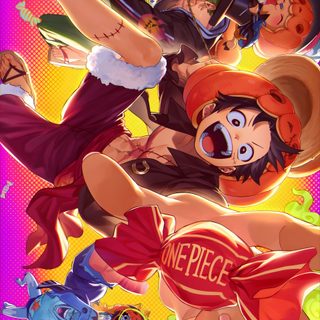 an image of cartoon characters in the style of comics and cartoons, all with different facial expressions Halloween One Piece Onepiece Images, One Piece Mugiwara, One Piece Character Art, indian red