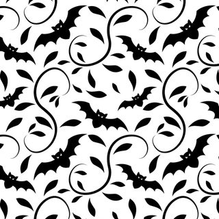 a black and white pattern with bats on it Halloween Bats On White Halloween Skull Designs, Bat Silhouette, Halloween Bat Border, Batty,