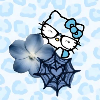 hello kitty wallpaper with blue flowers and spider web Blue Hello Kitty Halloween Harry Potter, lavender