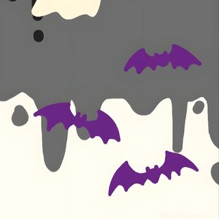 a halloween scene with bats and tombstones Nonbinary Halloween Ace Ghost, Asexual Cat, Halloween Pride, Aroace Halloween, Demisexual, slate gray