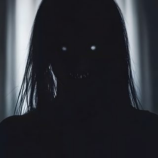 a person with long hair and glowing eyes in the dark, behind them is a curtain Halloween Scary Aesthetic Scary Scary, Scary Face For, Scary Face, Scary, 4k Haunted Background, black