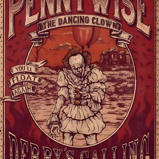 It Movie Poster Vintage, Pennywise The Clown Poster, It Posters Vintage, It Poster Vintage, Movie Poster Pennywise Movie Poster, Pennywise The Dancing Clown Poster, It Pennywise Poster, Pennywise Wanted Poster, Poster Prints Horror Movie Halloween Poster It Movie Poster Vintage, Pennywise The Clown Poster, It Posters Vintage, brown