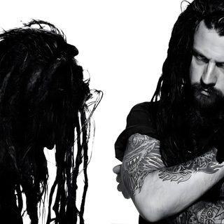 two men with long dread locks and tattoos Halloween Rob Zombie Rob Zombie Pics, Rob Zombie Dreads, Rob Zombie Photoshoot, black