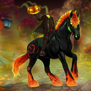 a man riding on the back of a black horse next to a jack o lantern Star Stable Halloween 4k Fantasy Halloween Horse, Star Stable Halloween Horse, Star Stable Dragon Horse, saddle brown