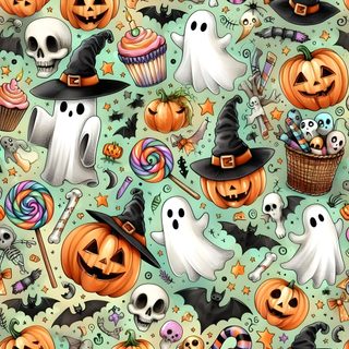 halloween themed wallpaper with pumpkins, jack - o'- lanterns and other decorations Halloween Fabric Candy Halloween Design Retro Halloween Pattern Collection, Halloween Candy Pattern Art Print, Retro Halloween Fabric Patterns, dark gray