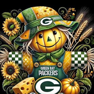 the green bay packers mascot is surrounded by sunflowers and pumpkins with cheese Packers Halloween Greenbay Packers Images, Pictures Of Green Bay Packers, Packers Happy Thanksgiving,