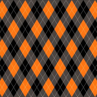 an orange and black checkered pattern with white stitches on the edges, as well as gray Halloween Argyle Halloween Argyle Plaid, Orange Black Gray Plaid, Scottish Plaid Halloween,