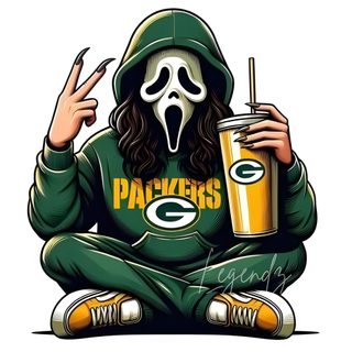 a person sitting on the ground with a drink in front of their face wearing a green bay packers hoodie Packers Halloween Green Bay Packers Drawing, Packers Drawings, Green Bay Packers Halloween, burlywood