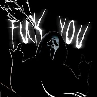 a ghost with the words thank you written on it Cool Halloween Iphone Ghostface Ghost Face Ghost Face Homescreen, Black Halloween, Ghost Face Background,