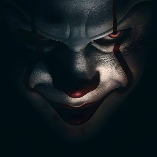 the evil clown from it's movie poster Clown Halloween Scary Dark Hd, Horror Hd, Joker Hd, The Joker Illustration, Pennywise The Dancing Clown, black