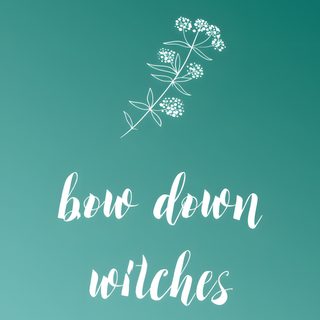 the words bow down witches against a blue background with white flowers on it's stem Basic Witch Halloween Sarah Sanderson Iphone, Cute Wicked Phone, Sanderson Sisters Iphone, cadet blue