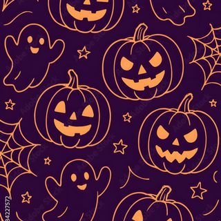 halloween pumpkins and ghost faces on purple background Halloween Purple And Orange Halloween Templates, Halloween Silhouettes, Free Halloween Costumes, midnight blue