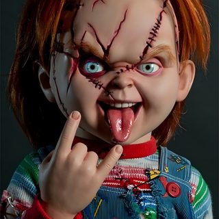 the chucky doll is making a funny face Chucky Halloween Chudel, Chucky Eyes, Chucky Background, Chucky Happy Birthday, dark slate gray