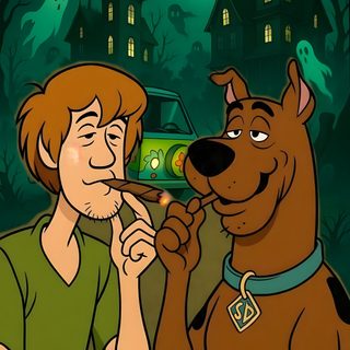 a man sitting next to a brown dog in front of a green car at night Halloween Scooby Doo Scooby Doo Images, Shaggy And Scooby, Trippy Iphone, Scooby Doo Mystery, dark olive green