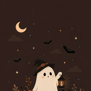 a couple of cats sitting next to each other in front of a halloween pumpkin and ghost Halloween Spooky Halloween Ghost Cute Spooky Phone, Cozy Halloween Background, Spooky Night, black