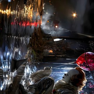 a woman is standing in the rain with her head down and an umbrella up above her Halloween Movie 4k Pennywise Horror, Pc 4k Horror, Pennywise 4k, 2160x3840 Hd, Pennywise, black