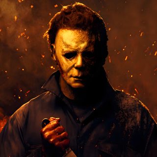 the poster for halloween kills shows a man holding a knife Halloween Kills Halloween The Curse Of Michael Myers, Halloween 2021 Michael Myers, Michael Myers Cover Art, black