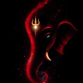Ganesh Halloween black