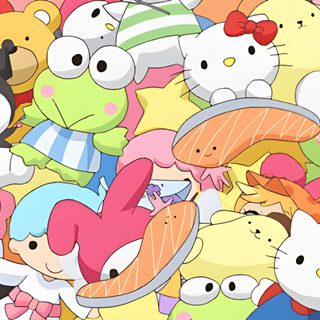 a large group of hello kitty characters all grouped together Sanrio Halloween Gif Cute Sanrio Computer, Sanrio Tablet, Computer Sanrio, Sanrio Computer, wheat