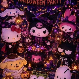 Halloween Costume Party Elvira Movies, Candy Drinks, Bebeto, Hello Kitty Art, Halloween Party Costumes, Halloween Wallpaper, Sanrio Characters, Halloween Art, Halloween Party Kuromi Sanrio Halloween Elvira Movies, Candy Drinks, Bebeto, Hello Kitty Art, Halloween Party Costumes, black
