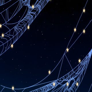 an abstract image of lines and stars in the night sky Hand Drawn Halloween Constellation Navy Spooky Space, Spider Web Background Aesthetic, Spiderweb Aesthetic, black