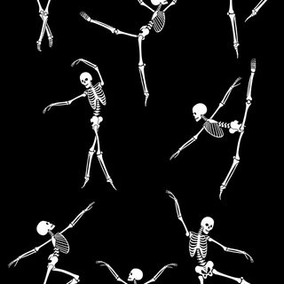 the skeleton dance sequence is shown in black and white, as well as four different poses Halloween Dance Halloween For Teams, Halloween Dance, Halloween Dance Aesthetic, Dancing Background, black