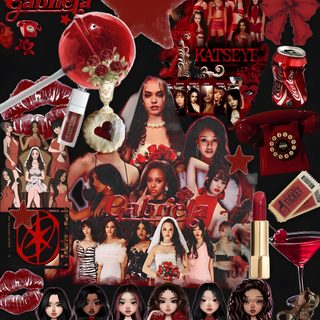 a collage of red and black images with the words garbella on it Katseye Halloween Red And White, Cute Images For, Dark Red, Cute Home Screen, Kpop, Cute Home Screens, maroon