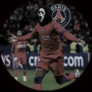 a soccer player with his arms out in front of him and the words paris on it Halloween Football Good Pfp For Tiktok Football, Football Profile Pics For Tiktok, Cool Football Pfp For Tiktok, black