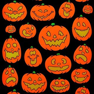 an image of pumpkins with faces on them Vintage 90s Halloween Old School Halloween Background, Retro Pumpkin, 80s Halloween, saddle brown