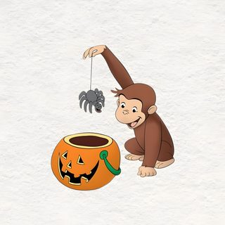 Pete The Cat, Curious George, Halloween Wallpaper, Ipad Wallpaper, Halloween, Iphone Halloween Monkey Pete The Cat, Curious George, Halloween, Ipad, Iphone, linen