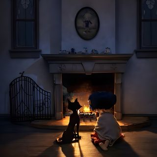 Coroline Wallpaper, Picture Of Coraline, Wibye Coraline, Cute Pfp Dark Aesthetic, Coraline 4k, Coraline Photo, Coraline Backgrounds, Ipad Coraline Wallpaper, Coraline Phone Halloween Iphone Movies And Shows Coroline, Picture Of Coraline, Wibye Coraline, black