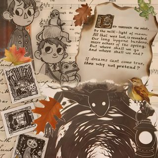 a collage of halloween images and pictures Halloween Over The Garden Wall Fall Aesthetic Dark, Fall Art, Over The Garden, Phone Fandom, rosy brown