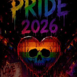 a poster for gay pride with a skull holding a sign Lgbtq Halloween Spooky Pride, Lgbtq Iphone, Lgbtq Pride, Pride Themed Graphic Design, Pride Phone, black