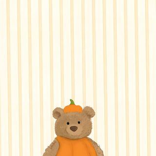 a brown teddy bear sitting on top of a striped wall Cute Bear Halloween Fall Backgrounds Iphone, Plain Iphone, November, October, Whatsapp Theme, seashell