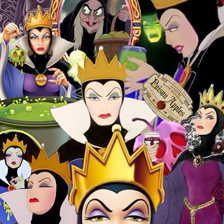 the evil queen is surrounded by other disney characters Halloween Villains dim gray