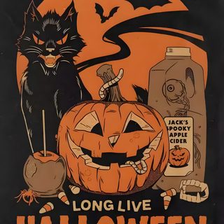 an old halloween poster with cats and pumpkins Long Live Halloween Pinterest Halloween Posters, Halloween Poster Pictures, Halloween Posters Ideas, black