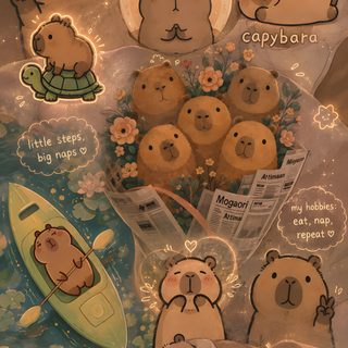 there are many teddy bears on the table Cute Capybara Halloween Eat Sleep Repeat, Minion Phone, Funny, Kawaii Aesthetic, Brown Aesthetic, sienna