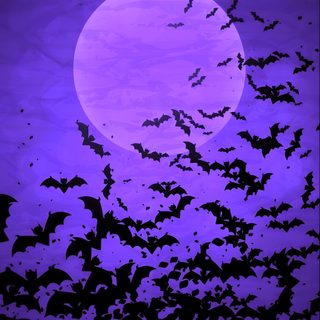 a large group of bats flying in front of a full moon with purple hues Halloween Bat Moon Purple Large Bat Iphone, Cool Bat, Purple Gradient Bat Art, Bat Hd, dark slate blue
