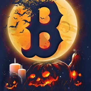 a blue t - shirt with the letter b in front of a full moon and pumpkins Baseball Halloween Dodgers Halloween, Redsox Boston, Boston Sports, October Baseball, dark slate gray