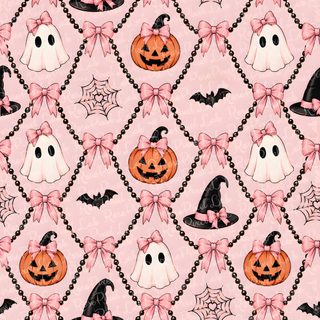 a pink background with halloween decorations and pumpkins Halloween Plaid Pink Custom Halloween Pattern Iphone, Girly Halloween Aesthetic, Preppy Halloween Background,