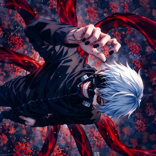an anime character with white hair and blue eyes holding his hand out to the camera Anime Halloween Pc Tokyo Ghoul Pictures, 1360x768, Tokyo Ghoul, Anime Date, Tokyo Ghoul Manga, black