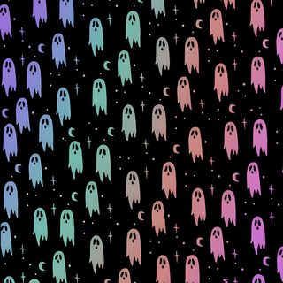 colorful ghost pattern on black background Rainbow Halloween Colorful Spooky Pattern Design, Colorful Ghost Pattern On Black Background, Halloween Ghost,