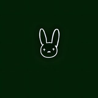 a black and white bunny face on a dark green background Bad Bunny Halloween Backgrounds Bad Bunny, Black Bad Bunny, Bad Bunny Black Background,