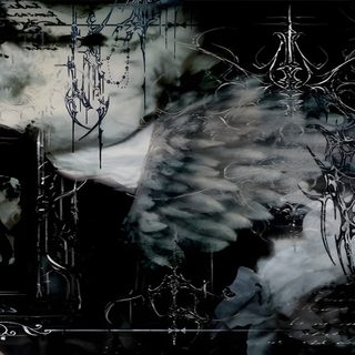 an artistic painting with black and white colors Gothic Halloween All Gray Grey By Angel For Pc Anime Dark, Cybersigilism Discord Banner, Emo Laptop,
