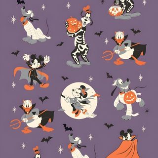 an image of halloween stickers on a purple background Halloween Disney Disney Spooky, Disney Halloween Aesthetic, Vintage Disney Halloween, dim gray