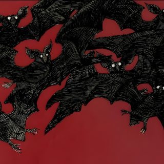 an image of bats flying in the air Halloween Vampire Background black